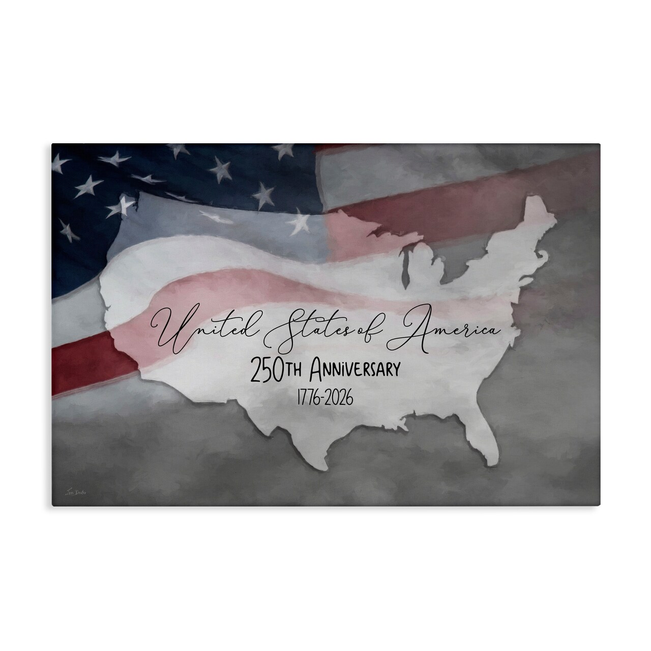 Stupell Industries USA 250th Anniversary Canvas, design by Lori Deiter